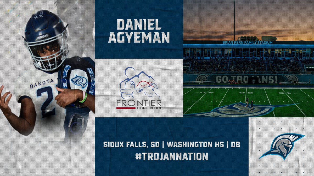 Welcome to the family!
Daniel Agyeman ( <a href="/DanielAgye73900/">Daniel Agyeman</a> )
From: Sioux Falls, SD
HS: Washington HS
DB | 5’10 | 180
Film: buff.ly/3CHnSF1