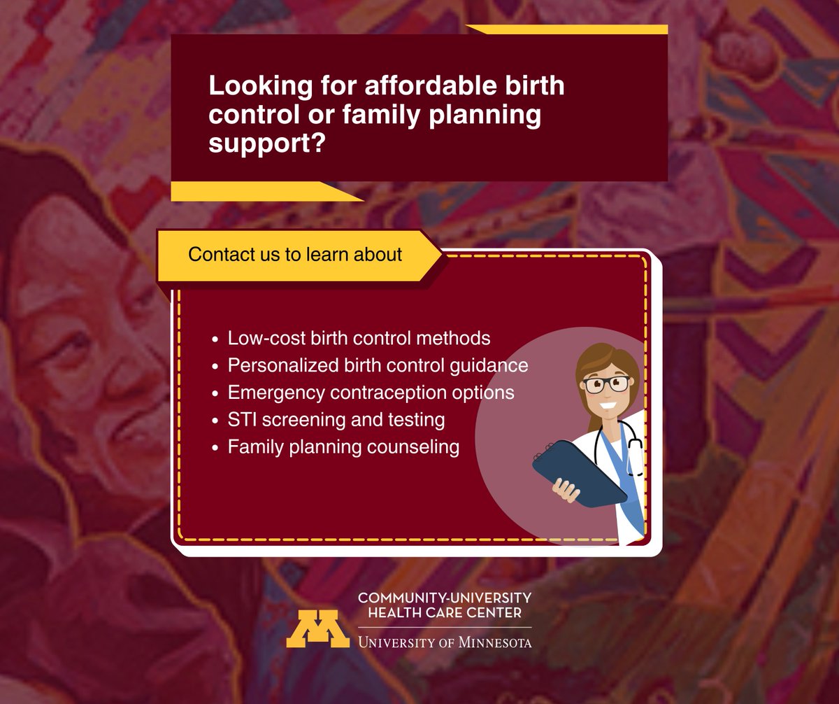 Worried about the cost of birth control or family planning? 
CUHCC offers affordable and confidential services, including low-cost birth control options, emergency contraception, STI screening &amp; testing, and counseling for family planning.
Contact CUHCC today to learn more.