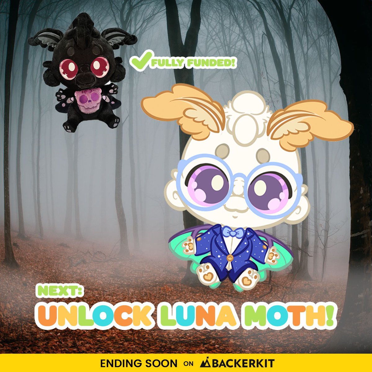 📢 We're just 15 plushies away from unlocking the Laisy Luna Moth plush! 📢

🌙
#lunamoth #plushies #witchy