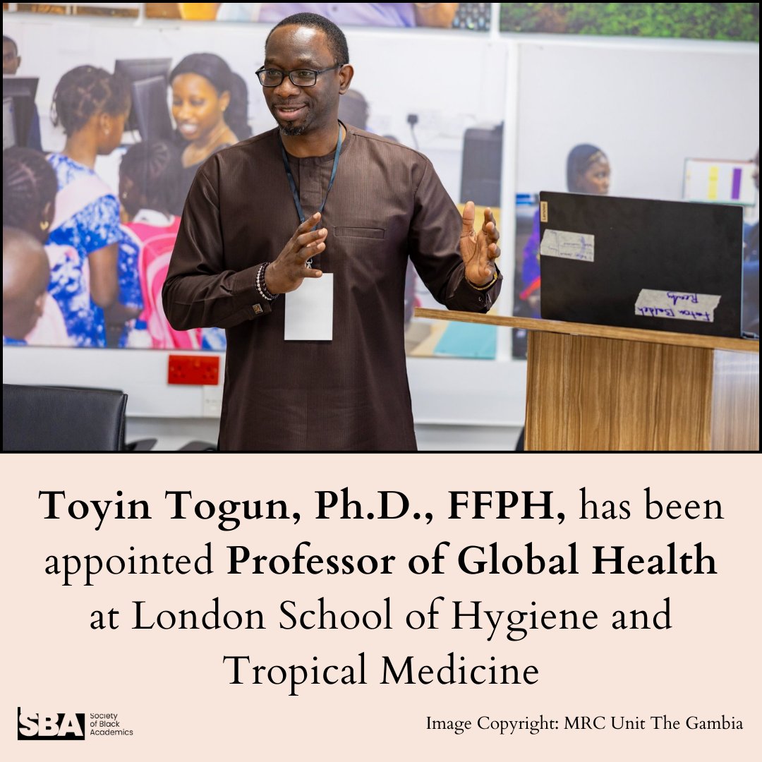 We congratulate Dr. Toyin Togun, PhD FFPH, Co-Director of the LSHTM Tuberculosis Centre, has been appointed Professor of Global Health at the London School of Hygiene and Tropical Medicine.

For more see: linkedin.com/feed/update/ur…