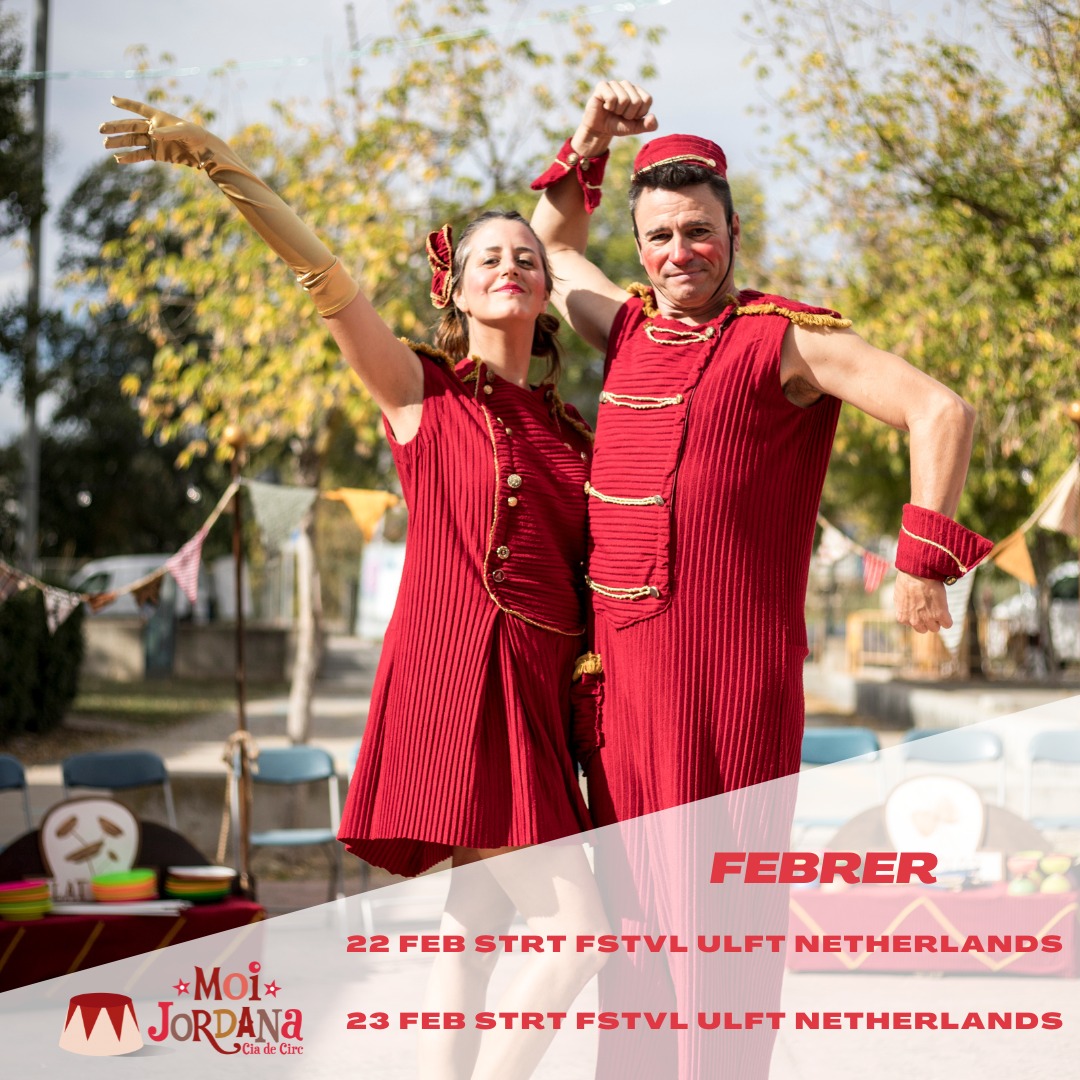 📢 Ens n’anem als Països Baixos! 🎪🇳🇱 Aquest febrer portem "El Taller de Malabars. L'Espectacle" al STRTFSTVL a Ulft! Emocionats de compartir la nostra energia i humor amb el públic neerlandès! Ens veiem allà?🎭📍22 i 23 de febrer – Ulft, Netherlands
#Circ #Clown #StreetTheatre
