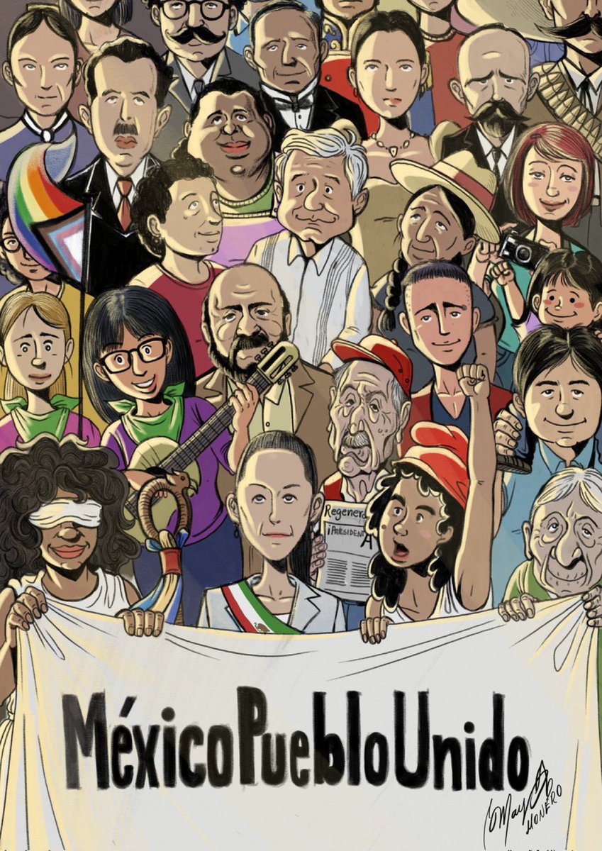 Dirán lo que quieran los fachos y la oposición, peeeero México está más unido y fuerte que nunca, recuperamos nuestro nacionalismo y lugar en el mundo gracias a la 4T, AMLO y Sheinbaum 👊🇲🇽💪