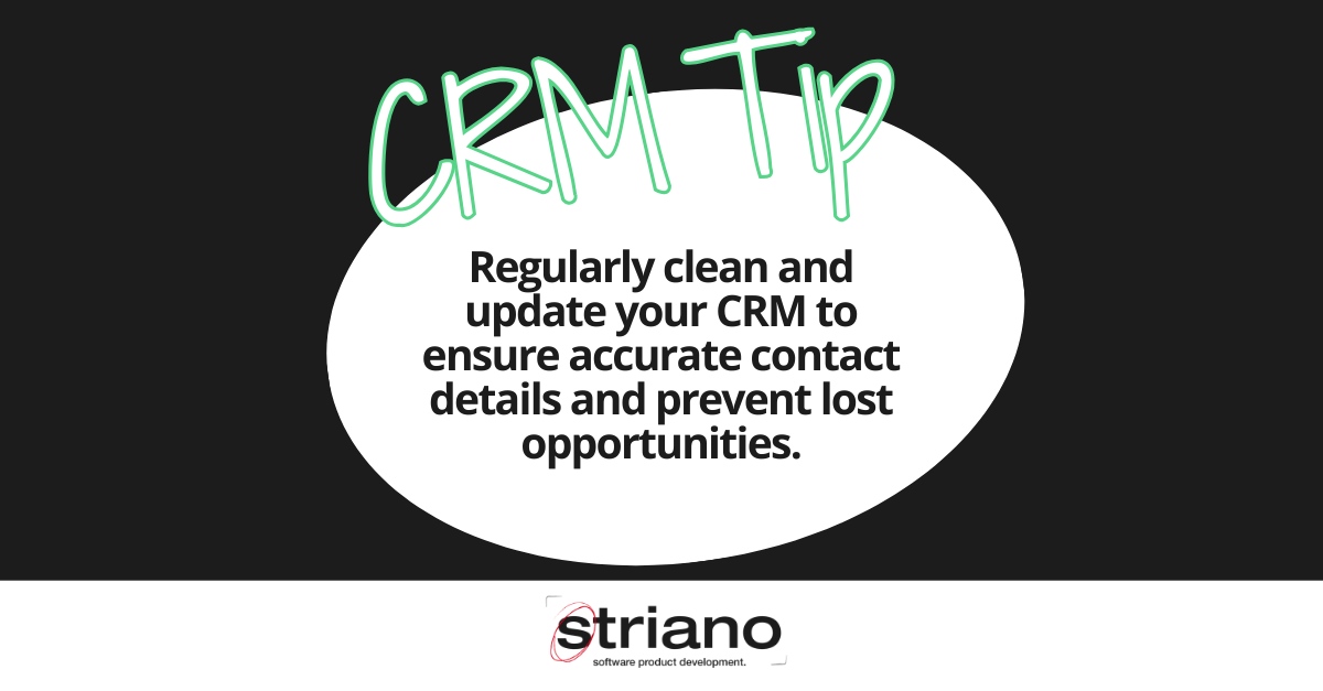 StrianeseFlavio's tweet image. A cluttered CRM can lead to missed chances.🤯
Striano helps you streamline and keep your contact info organized for smoother communication and better results. ✅
Book your free consultation today!
👉 bit.ly/412koH9
#Striano #softwareproductdevelopment #webdevelopme...