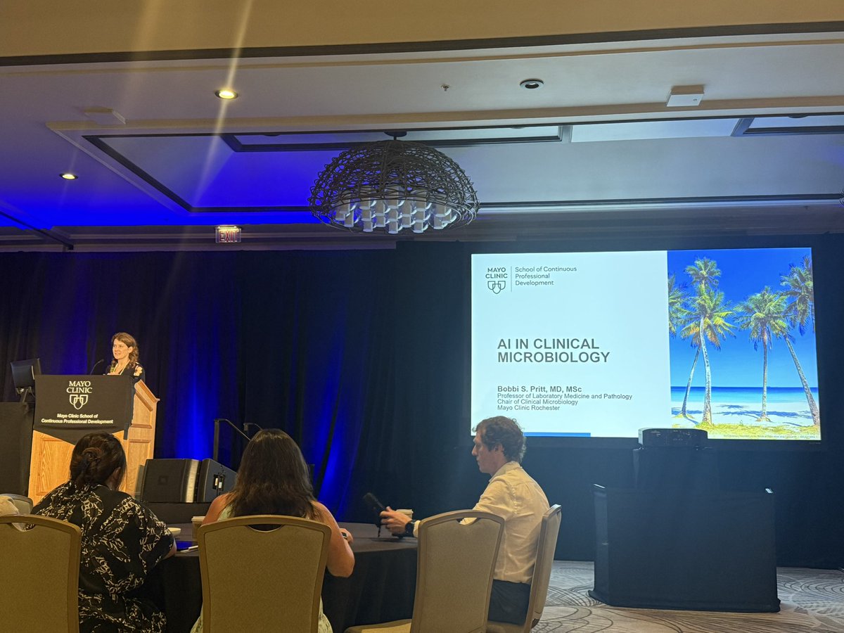 TakaMatsuo_ID's tweet photo. AI in Microbiology 

Thank you very much Dr. Bobbi Pritt @ParasiteGal @mayocliniclabs 

✍️Important to keep the “human in the loop”

#MayoClinicIDUpdates2025 @MayoClinicINFD @MayoClinicAZID #IDMedEd #IDFellow @dwchallener 

https://t.co/DmFFkCJbzA https://t.co/4Vg9VUzbvw
