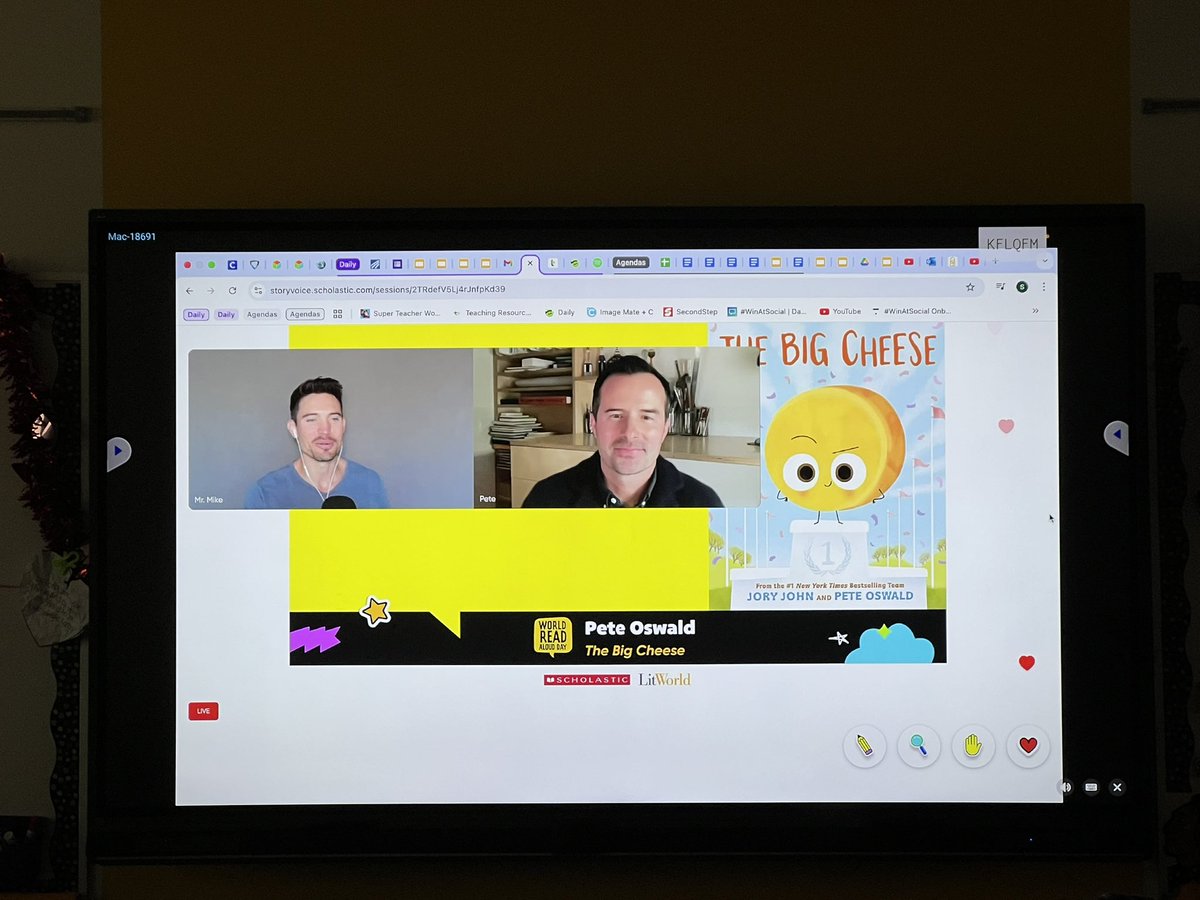 Thank you <a href="/Scholastic/">Scholastic</a> for allowing us to listen to World Read Aloud Day Pete Oswald read “The Big Cheese”
