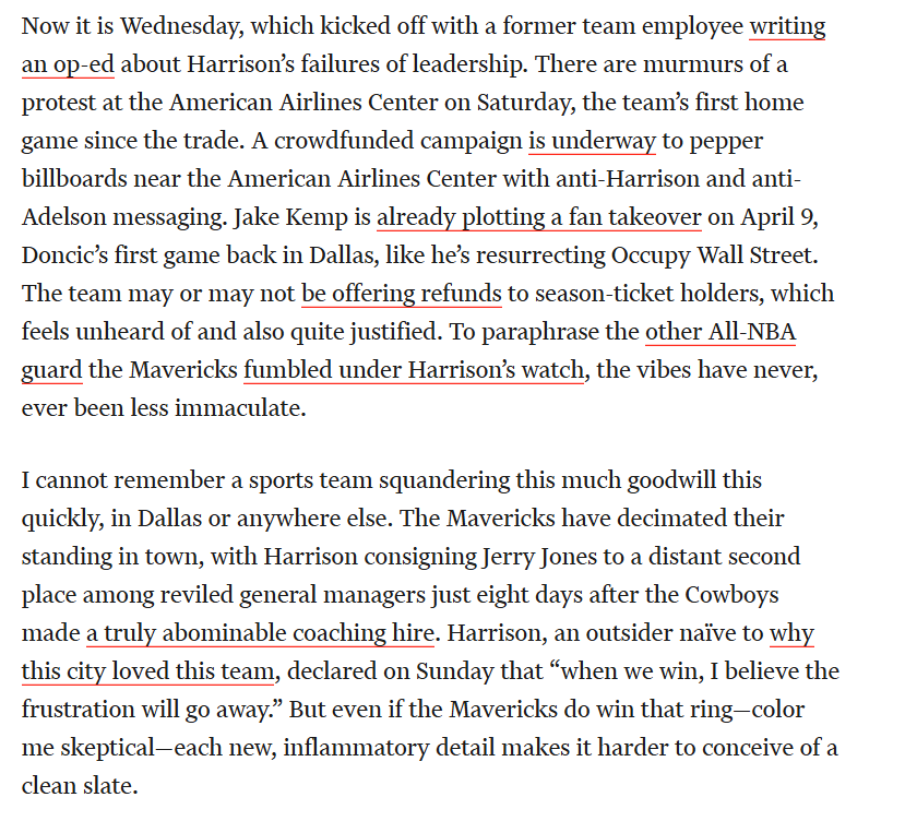 I did not intend to write more about Luka quite yet, but I also did not imagine that every single new detail would continue to make this fiasco worse, so here we are: 

dmagazine.com/sports/2025/02…