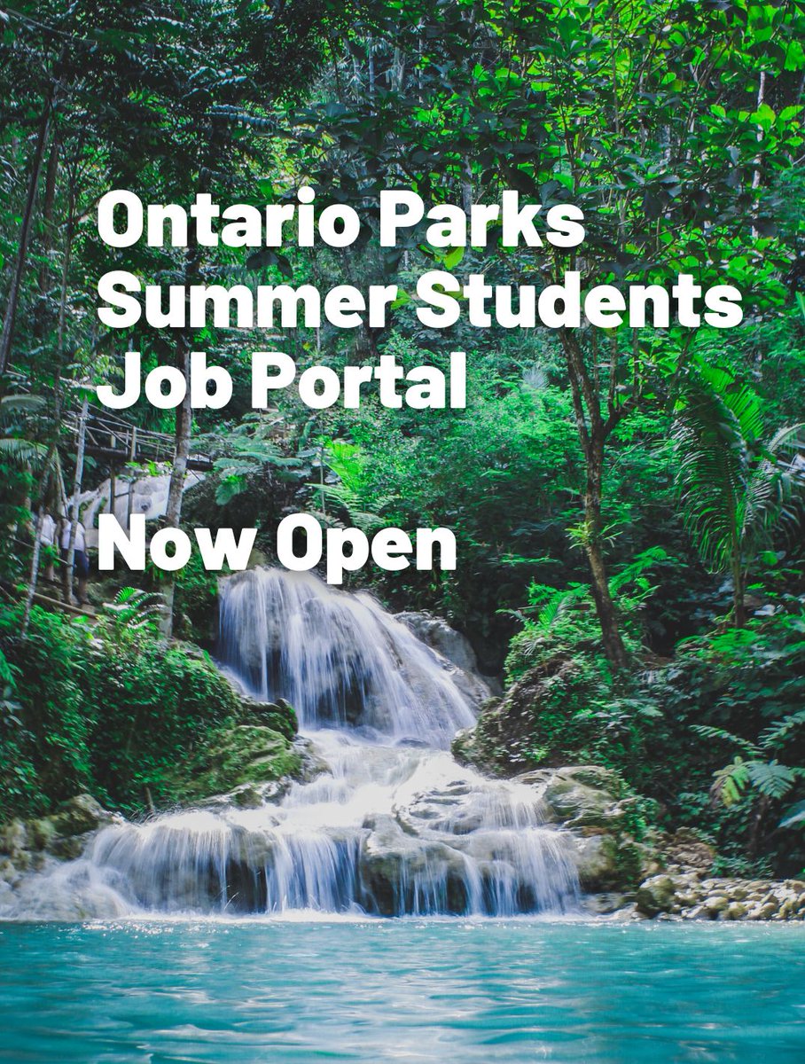 It's Winter but Ontario Parks has opened their Summer Students Job Portal, offering seasonal jobs &amp; virtual events buff.ly/40IKb5g Young individuals can gain skills, meet people and gain valuable experience. Find your outdoor job here! buff.ly/3HPSsvg