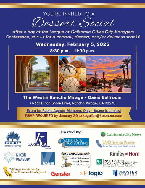 VanirCM's tweet photo. #WeAreVanir is thrilled to sponsor and attend the @CalCities City Managers Conference, this week at @WestinMHR! #Vanir is honored to host the Dessert Social following conference events along with other successful partners. #CaliforniaCities #CACities #CityManagersConference https://t.co/1OoA4MDy0U