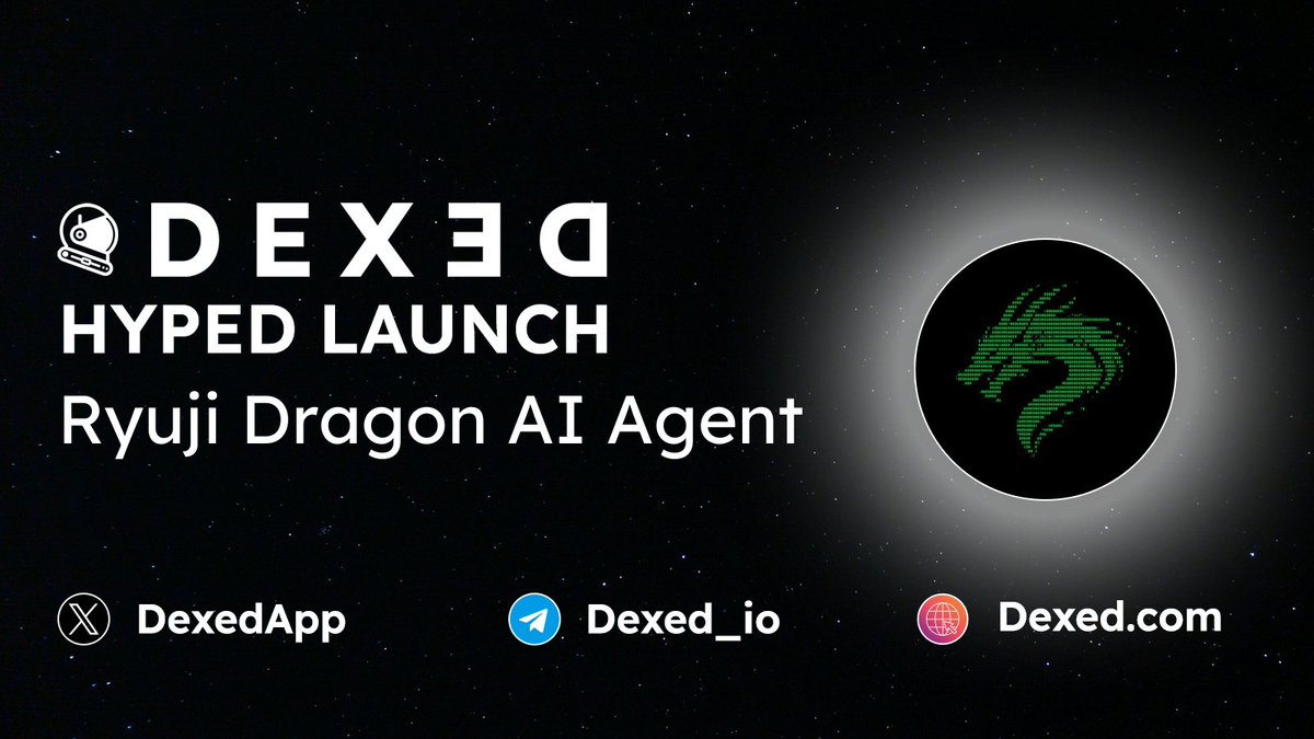 dexed_eth's tweet photo. 🔥#ETH HYPED LAUNCH
Ryuji Dragon AI Agent $RYUJI - https://t.co/m91idHBm3h #RYUJI
📄 CA : 0xB08C86f9b3e8533335D3912b504c902573EcFC33
📈 Chart : https://t.co/EQs0OC6RU1

╰┈➤ Trade with @DexedApp Powered by $DEXED token https://t.co/DwVzmvsfm3