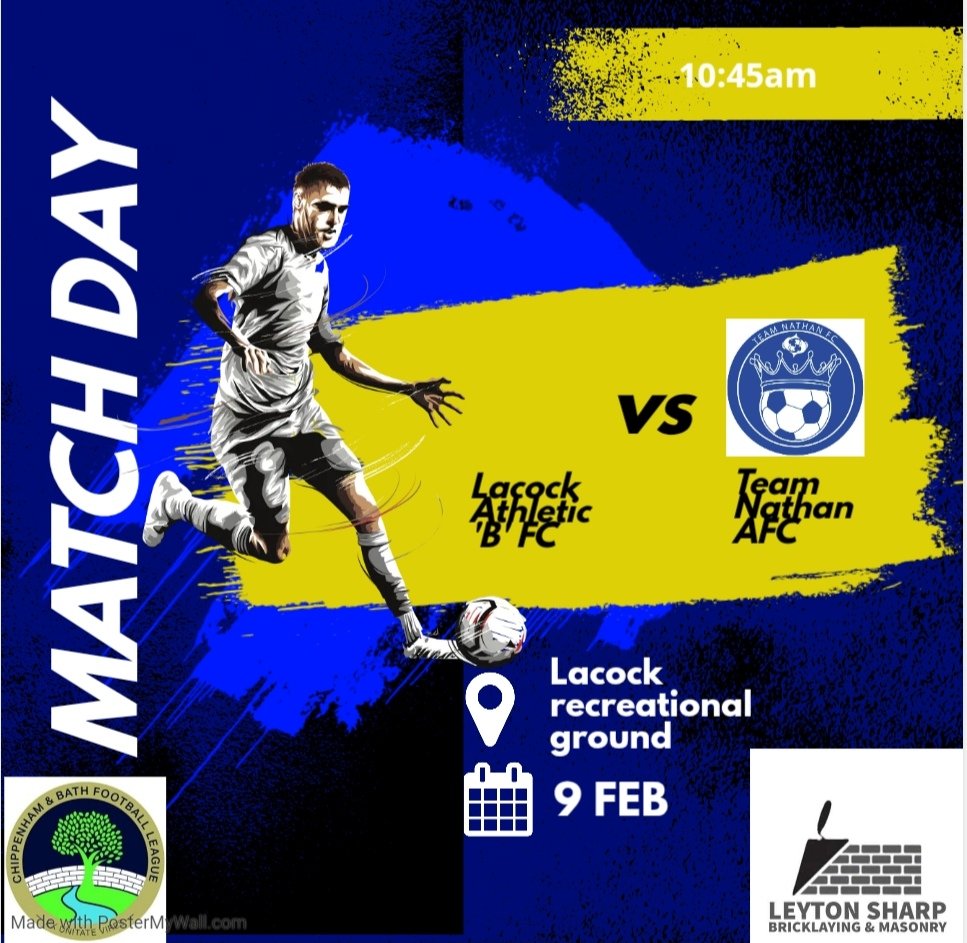 On the road for the penultimate away league fixture of this campaign. First of a double header with Lacock B. Get behind the boys 💪💪

LET'S GO NATHAN 💙💛