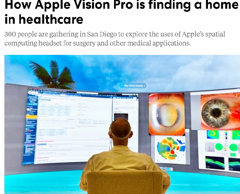 Jacobs Center for Health Innovation @ UC San Diego (@innovationucsdh) on Twitter photo In a recent <a href="/FastCompany/">Fast Company</a> piece, Dr. Ryan Broderick <a href="/UCSDHealth/">UC San Diego Health</a> predicts spatial computing is set to explode into its own full-fledged field, rather than the #AppleVisionPro remaining a one-off product. #DigitalHealth
Other insights ➡️ <a href="/TommyKornMD/">Tommy Korn MD</a> <a href="/sharphealthcare/">Sharp HealthCare</a>
Read⬇️ In a recent <a href="/FastCompany/">Fast Company</a> piece, Dr. Ryan Broderick <a href="/UCSDHealth/">UC San Diego Health</a> predicts spatial computing is set to explode into its own full-fledged field, rather than the #AppleVisionPro remaining a one-off product. #DigitalHealth
Other insights ➡️ <a href="/TommyKornMD/">Tommy Korn MD</a> <a href="/sharphealthcare/">Sharp HealthCare</a>
Read⬇️