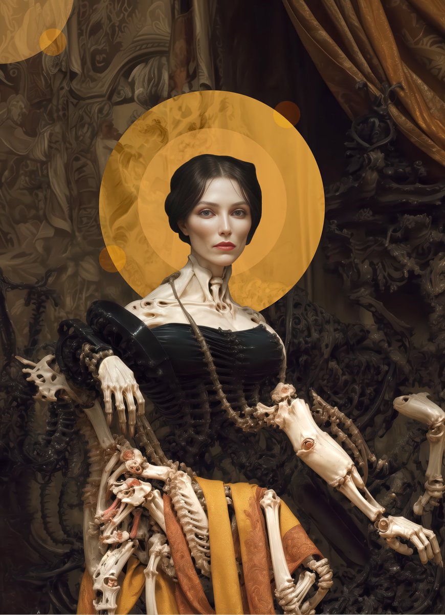 Polygonist's tweet photo. LUXURIA MORTEM IV (Portraits of the Lost and Wicked) - " MADAME JAQUES LOUISE LEBLANC"
(SD /Automatic 1111/Lora Machine)
#mortem #portrait #madame #ingres #painting #loramaschine #stablediffusion #automatic1111 #luxus #digitalart #tezosart #NFTCollection https://t.co/bMfezZ2Ye6