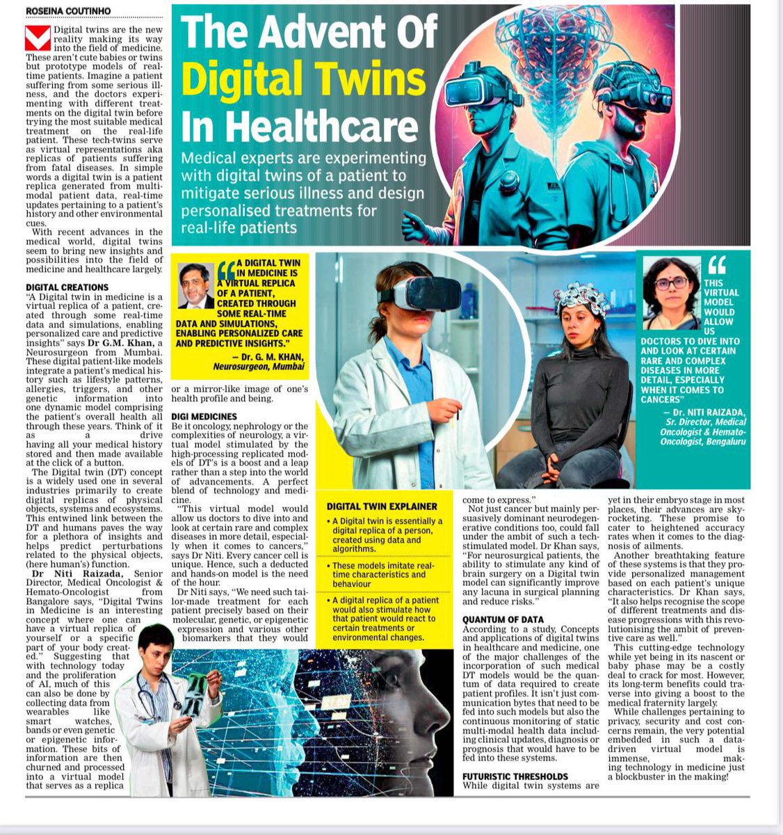 nitionc007's tweet photo. ‘Digital Twins in Oncology’ @DeccanChronicle @fortis_hospital @nitionc007 https://t.co/wQjUMkj7Tz