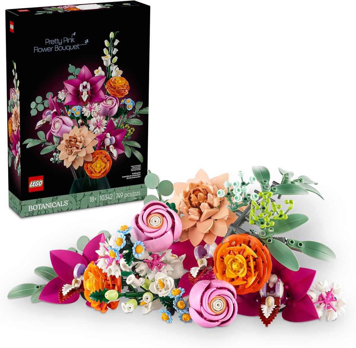 jenns970's tweet image. LEGO Botanicals Pretty Pink Flower Bouquet Building Sets for Adults - Artificial Flowers for Home Decor, Centerpieces for Tables - Gift for Valentines Day for Her &amp;amp; Him - 10342. amzn.to/413YZwO