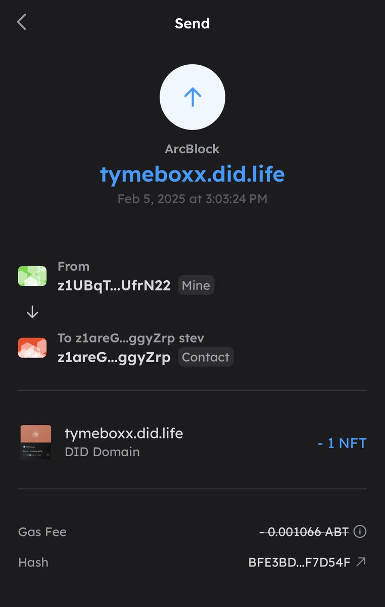 RobRoyHobbs's tweet photo. Finally, I did it. Transferred a decentralized domain name to a customer today as an NFT. As someone previously in centralized infrastructure, I find it pretty wild. @ArcBlock_io makes it a snap. Awesome. https://t.co/ThLhlniqIs