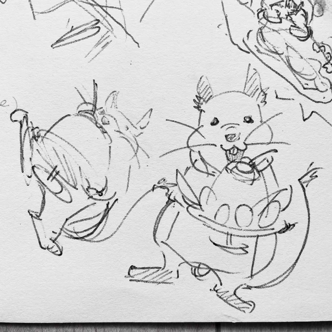 下描き公開!デグー 