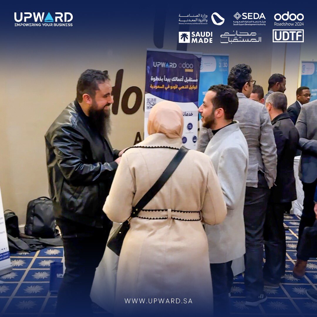 UpwardSA's tweet image. فخورون بمشاركتنا في Odoo Roadshow بالرياض🚀✨
 كانت فرصة رائعة للتواصل مع خبراء الصناعة واستكشاف أحدث الابتكارات في عالم الأعمال. شكرًا للجميع على الحضور الرائع ، ونتطلع إلى المزيد من النجاحات معًا
#Upward #OdooRoadshow #الابتكار