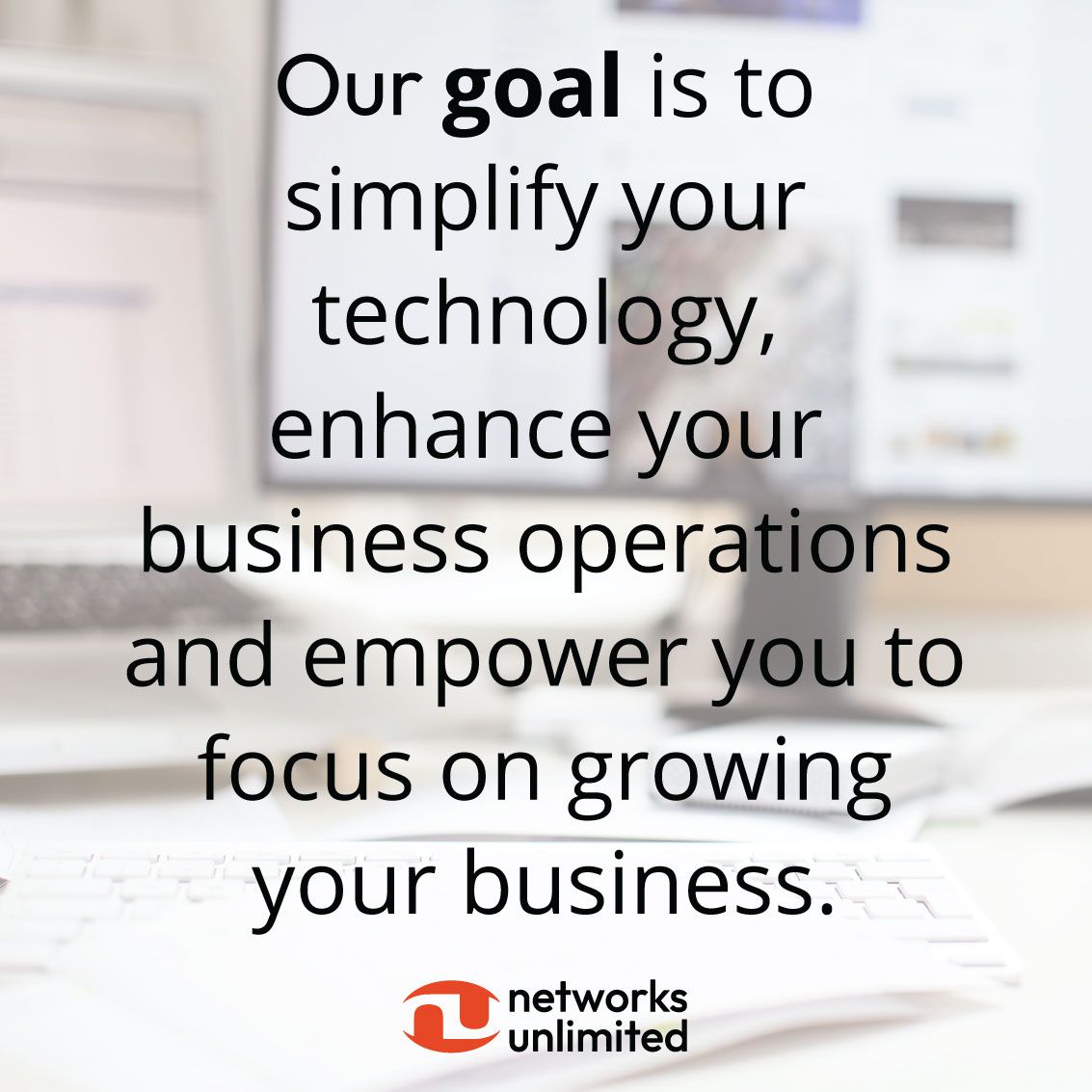 NetworksUGJ's tweet image. Our goal is to simplify your technology, enhance your business operations and empower you to focus on growing your business. Reach out to see how we can help your business, today: 970-243-3311.
.
.
.
#wemakeitsimple #networksunlimited #businesstechnology #serviceproviders