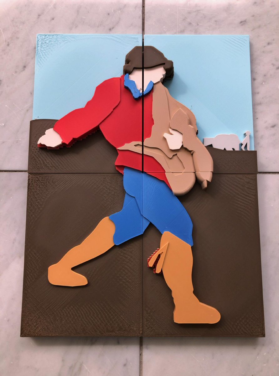 ArtTechnoLab's tweet photo. アートxテクノラボ
テクノチーム

デザイン展の出展に向けて進捗状況

最終サイズ用に、分割し拡大した4つのパーツが、3Dプリンタ(多色出力)で出来上がった

上半身は、浮いているけど、サポート材は、まだ取り外していない

#3DCAD
#3Dプリンタ
#デザイン展
#アートxテクノラボ
#サンテクノカレッジ https://t.co/20SeWXQeLT