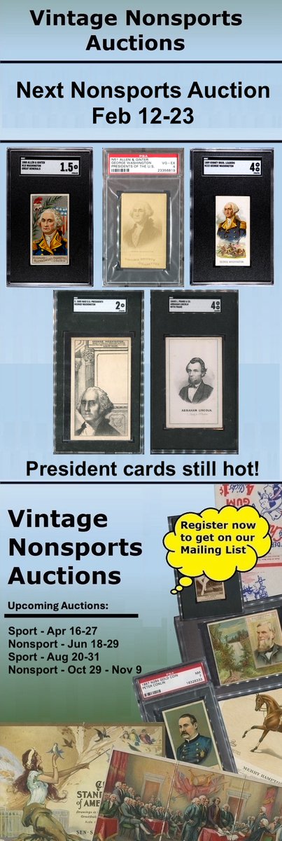 Vintage Nonsports Auction #19 is Coming Next Wednesday, 2/12 - mailchi.mp/1ae794e3ffd7/v…