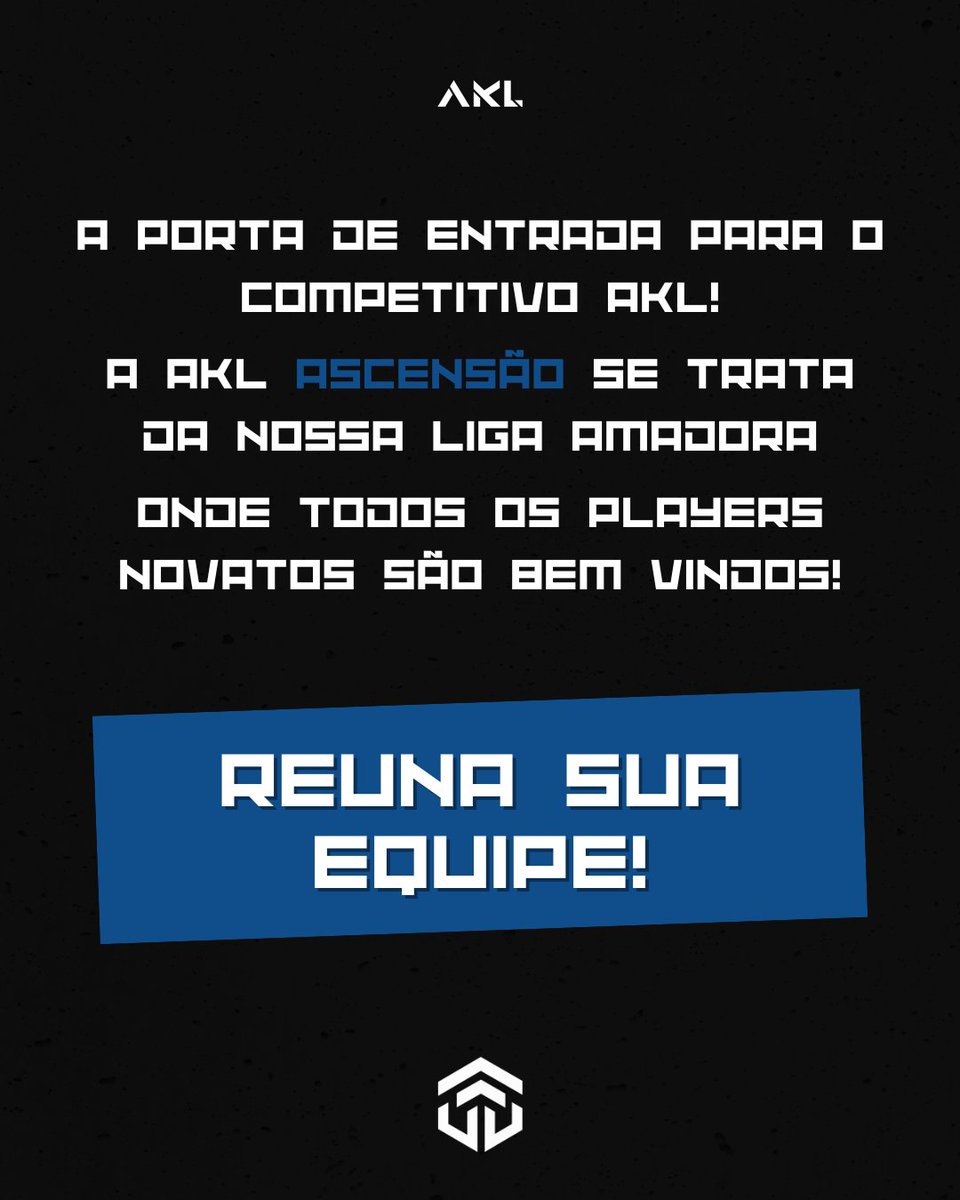 AKL_Torneios's tweet photo. 🚨 INSCRIÇÕES ABERTAS! 🚨

Chegou a hora de mostrar sua habilidade no cenário competitivo! 

⚡A AKL Ascensão está com inscrições abertas para a liga amadora. Forme sua equipe, prepare sua estratégia e venha disputar o seu lugar entre os melhores! https://t.co/DS8abQQZaD