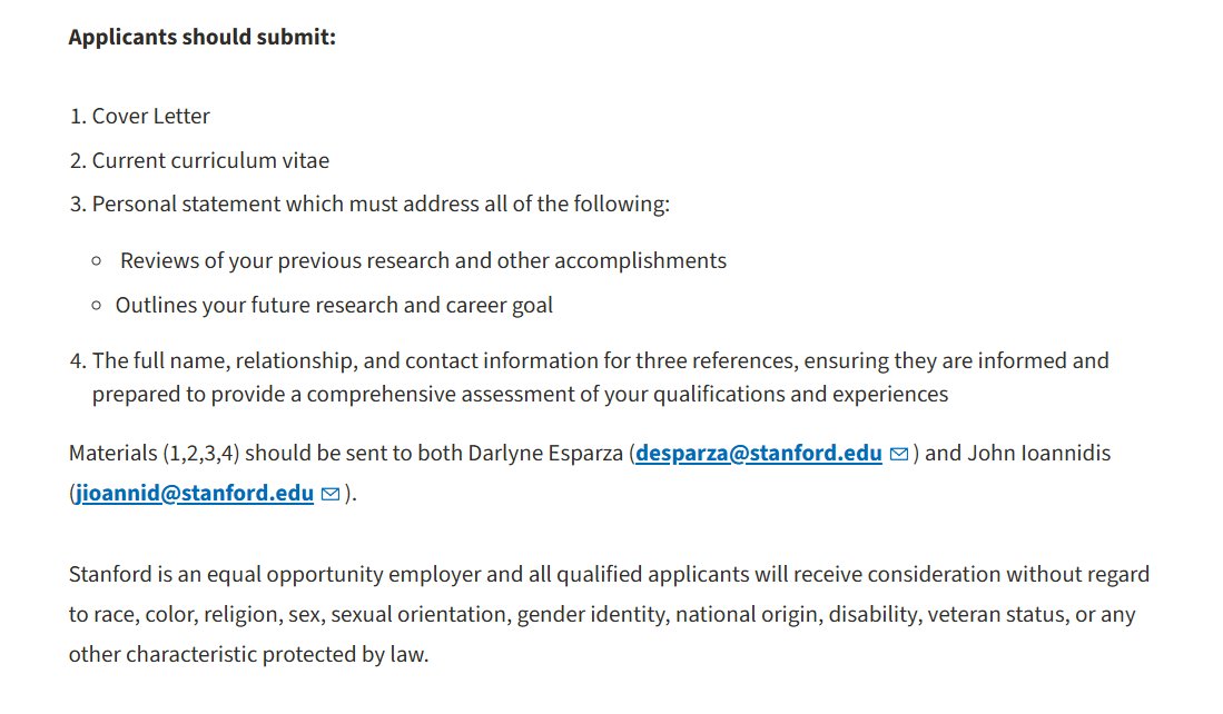 Mario Malički (@mario_malicki) on Twitter photo METRICS <a href="/METRICStanford/">METRICStanford</a> is accepting applications for its 2025-2026 postdoctoral fellowship in meta-research: metrics.stanford.edu/postdoctoral-f…. The deadline for applications is March 15, 2025, the position is expected to start at October 1, 2025. METRICS <a href="/METRICStanford/">METRICStanford</a> is accepting applications for its 2025-2026 postdoctoral fellowship in meta-research: metrics.stanford.edu/postdoctoral-f…. The deadline for applications is March 15, 2025, the position is expected to start at October 1, 2025.