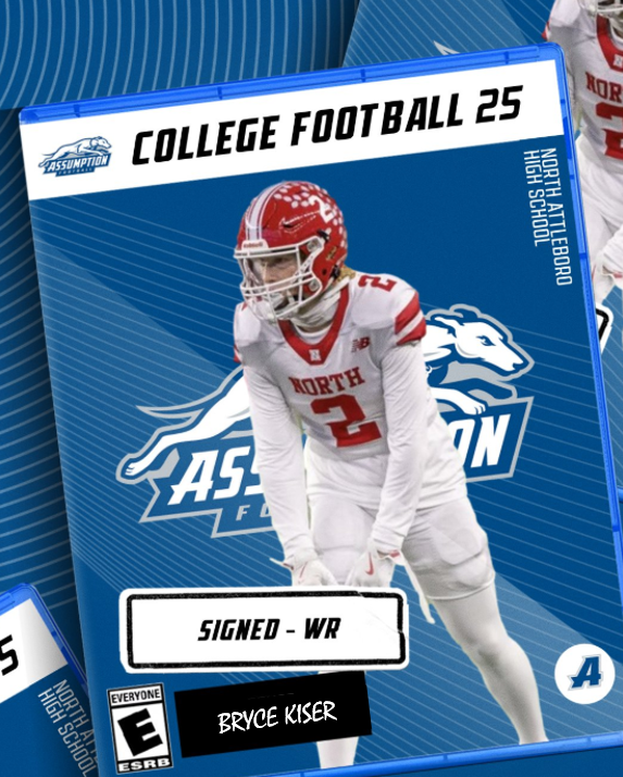 AssumptionFB's tweet photo. #𝙃𝙊𝙐𝙉𝘿𝙉𝘼𝙏𝙄𝙊𝙉 Welcome Bryce Kiser to the Assumption Football Family!!

🏈WR
🏫North Attleboro High School
📏6’
⚖️175

#DEAdvantage #NSD25 https://t.co/cnedXmbE4Y
