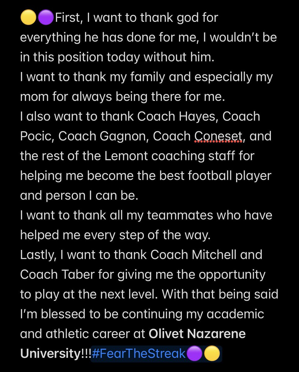 🟡🟣 Commited

 <a href="/ONAZFootball/">ONU FOOTBALL</a> <a href="/coachamitchell1/">Avante Mitchell</a>