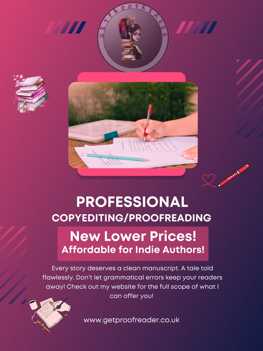 getproofreader's tweet image. New prices for 2025.
Message me for availability 💜 #fyp #editing #authors #share
