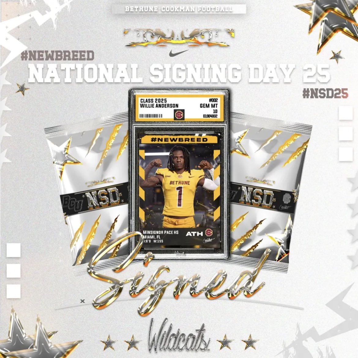 willie Anderson (@begreat_will) on Twitter photo AGTG thankful i was able to
sign today with bethune cookman mission far from over๐ฏ <a href="/Coach_Walker20/">Anthony Walker</a> <a href="/CoachWoodie/">Raymond Woodie Jr.</a> <a href="/14twalk/">Tristan Walker</a> <a href="/MonsignorPaceFB/">MONSIGNOR PACE FOOTBALL</a> AGTG thankful i was able to
sign today with bethune cookman mission far from over๐ฏ <a href="/Coach_Walker20/">Anthony Walker</a> <a href="/CoachWoodie/">Raymond Woodie Jr.</a> <a href="/14twalk/">Tristan Walker</a> <a href="/MonsignorPaceFB/">MONSIGNOR PACE FOOTBALL</a>