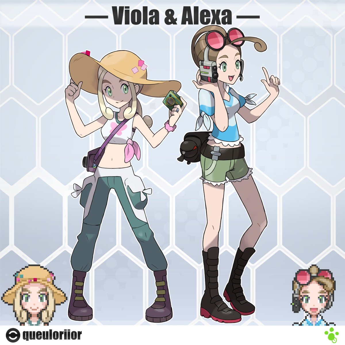 ╰┈➤ Camera Sisters : Viola \u0026 Alexa,, – Viola and her sister Alexa set off  to explore southern Kalos, seeking fresh inspiration. Alexa hoped to revive  her stalled wildlife report, while Viola, image size:1200x1200