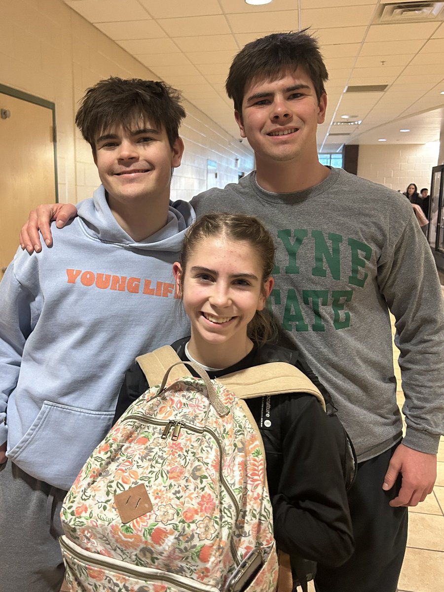 A little brotherly love at BB tonight.  Love these three. 🩷 <a href="/MasonConklin7/">Mason Conklin</a>   Thanks for supporting bubby!!