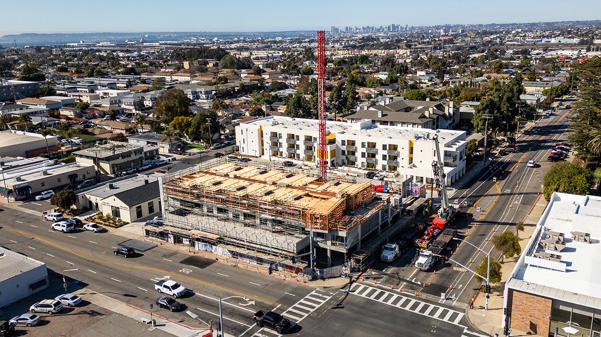 They're adding a new crane to the project on Third Ave and E Street. These are the low-income housing apartments being constructed. I know the building will be 7 stories, so I'm sure the crane will be that high or higher.