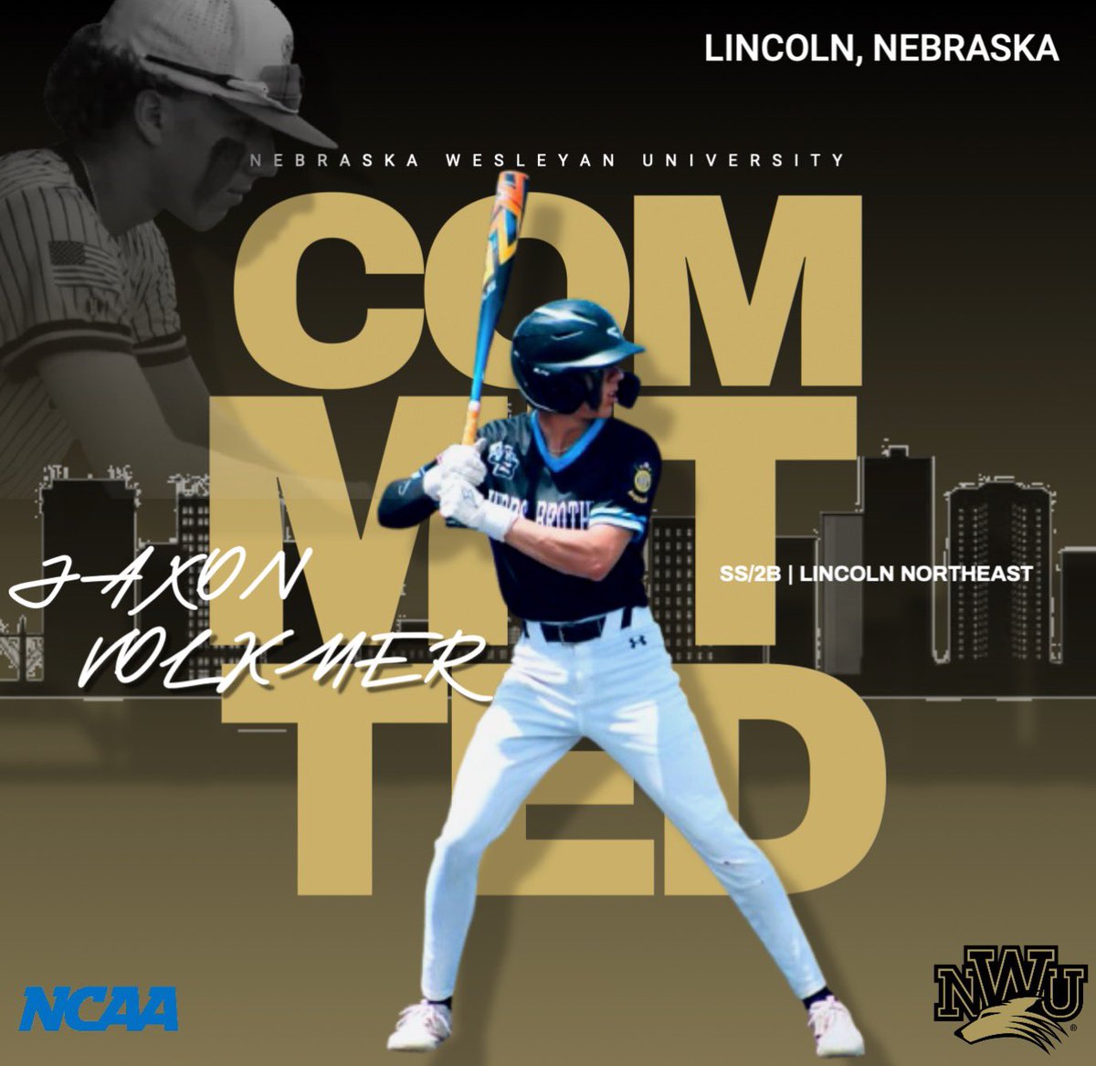 I am excited to announce my commitment to Nebraska Wesleyan University where I will be continuing my academic and athletic career. I want to thank God, my family, friends and all coaches who have supported me throughout this journey.