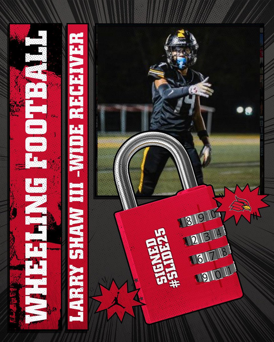 WheelingU_FB's tweet image. 🔥💯| #SLIDE25 🔴⚫️⚪️

✍🏼| Larry Shaw III
📱| @LarryShawIII 
📍| Gwynn Park (MD)
🚨| WR
📋| 5’9 160
🎥| hudl.com/video/3/194661…

#TEAM8 | #NSD25 | #EveryMan | #EveryDay