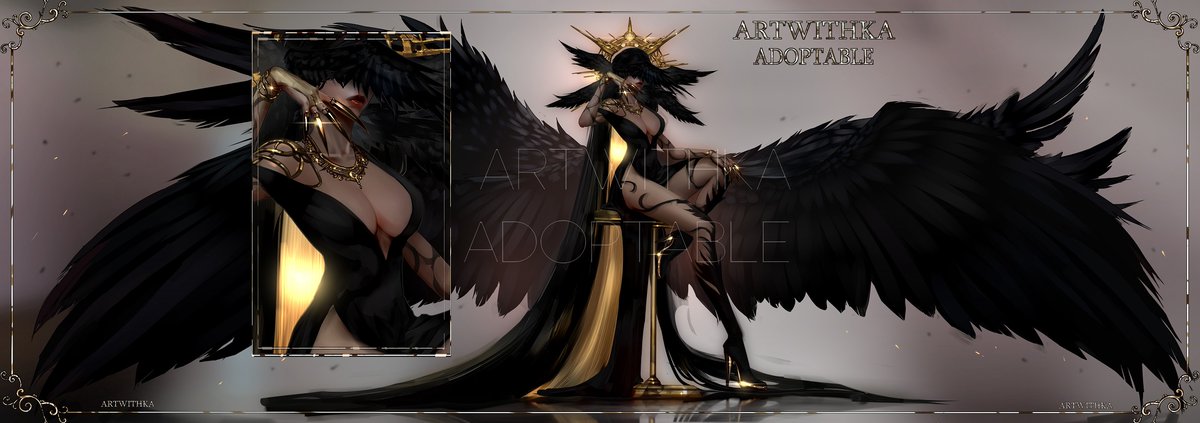 Experimental Adopt Auction, Mistress of Pain🖤💛

• SB - 150$
• MI - 10$
• AB - 500$
• AB 2 -650$ + full render portrait with this or your character

Rules and examples in the comments ♡ 
P.S.: RT'S are very appreciated! ♡  

#adoptable #adoptables #artshare