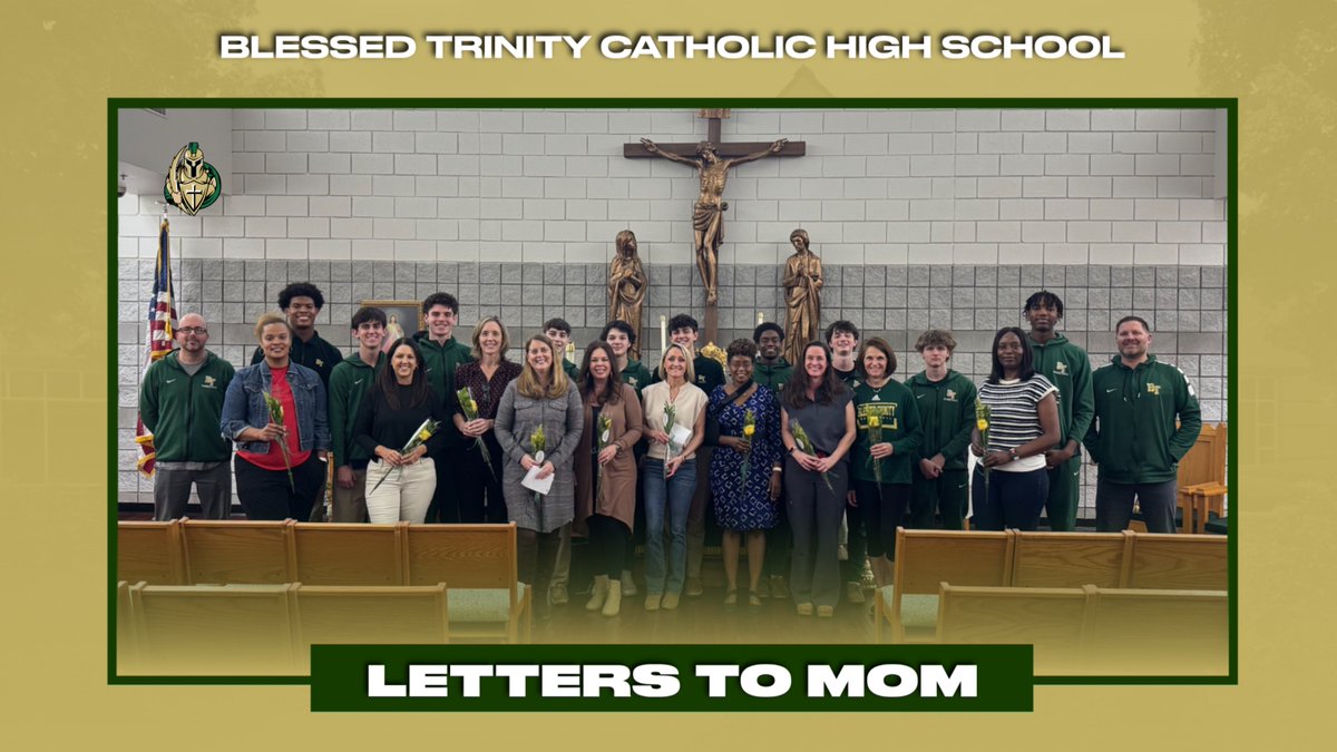 Boys basketball took time to honor their mothers at their Letters to Mom ceremony in the Blessed Trinity chapel.  Thanks for all you do for our players!