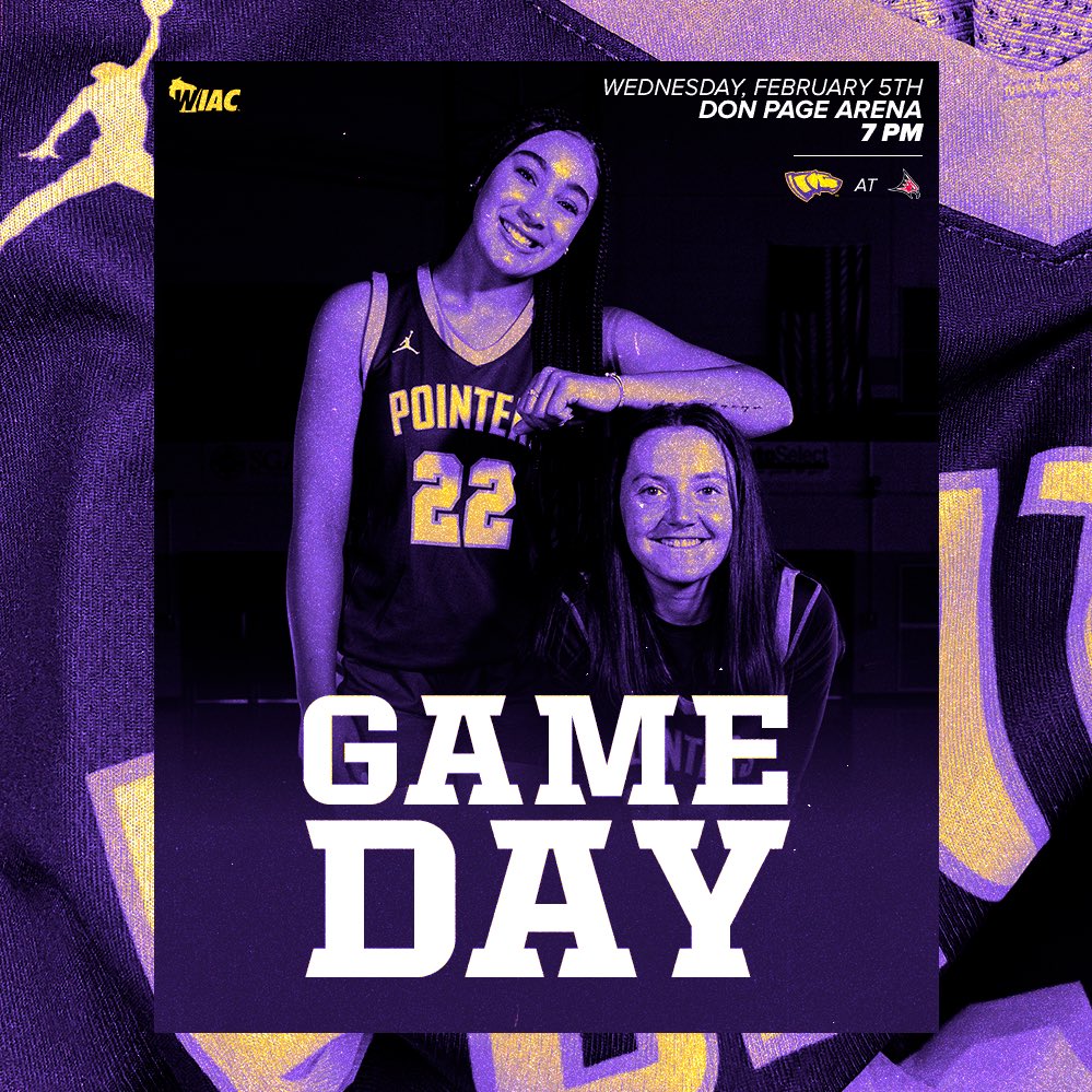 UWSPWBB's tweet image. Get 🆙…Get 🆙…It’s GAMEDAY‼️🏀‼️ 

Bus 🚌 Loaded; Wheels 🛞 Rollin’…@wiacsports road game on the 🛣️ ahead  

📍 Don Page Arena
⏰ 7:00pm
🆚 UW River Falls
📺 wiacnetwork.com/riverfalls/
📊 uwrfsports.com/sidearmstats/w…

💜 #Pointers 💛 #JUICE 🧃