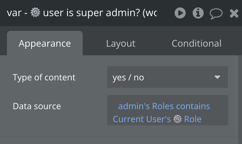 darylh's tweet photo. @airdevco @bubble @DSJacobDev You may have already fixed it but I've had to remove this from Popup Hidden Variables in reusable templates. I think it was from components in the components library rather than the template. You can see the problem here https://t.co/6FFQ4rIYfP