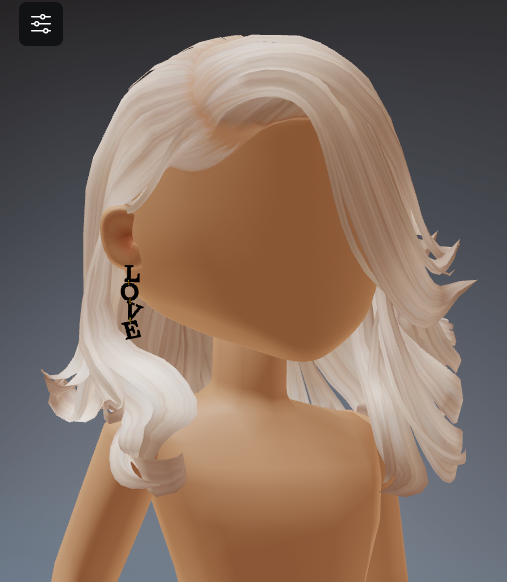 L-O-V-E One-Sided Valentine's Earring
Red: roblox.com/catalog/741836… 
Pink: roblox.com/catalog/115859… 
Baby Pink: roblox.com/catalog/119406…
Black: roblox.com/catalog/116139…