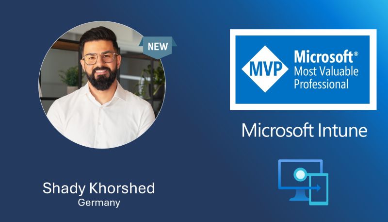 BelaLior's tweet image. Welcome Shady Khorshed to the Microsoft Intune MVP family! Shady's dedication shines through in his insightful videos, detailed guides, and commitment to continuous learning. Excited to have such a passionate addition to our community. #MSIntune #MVPBuzz