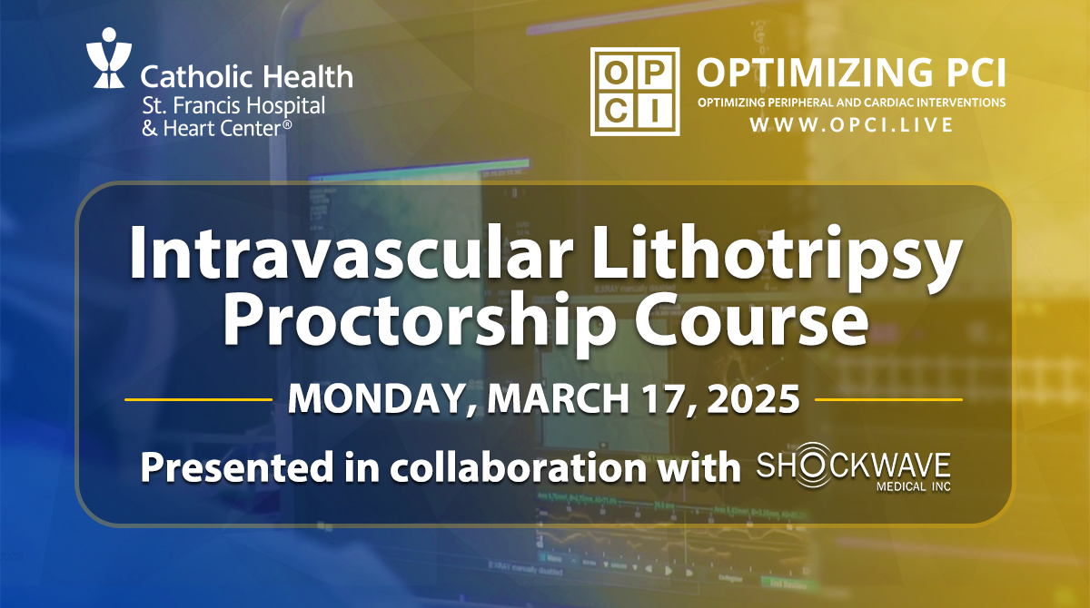 OPCI (@opcilive) on Twitter photo Apply Now! Intimate, in-person IVL Proctorship Course at St. Francis Hospital & Heart Center on March 17. 📅
Presented in collaboration with <a href="/ShockwaveIVL/">Shockwave Medical</a>. Space is limited and restricted to U.S. and Canadian practicing ICs with imaging experience. Apply at Apply Now! Intimate, in-person IVL Proctorship Course at St. Francis Hospital & Heart Center on March 17. 📅
Presented in collaboration with <a href="/ShockwaveIVL/">Shockwave Medical</a>. Space is limited and restricted to U.S. and Canadian practicing ICs with imaging experience. Apply at