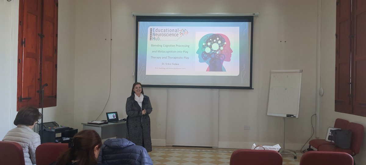 akirE_aelaG's tweet image. Honoured to be invited for the second time in a row by the Malta Association of Play Therapists to deliver a fascinating session on blending cognitive processing and metacognition into play therapy and therapeutic play.