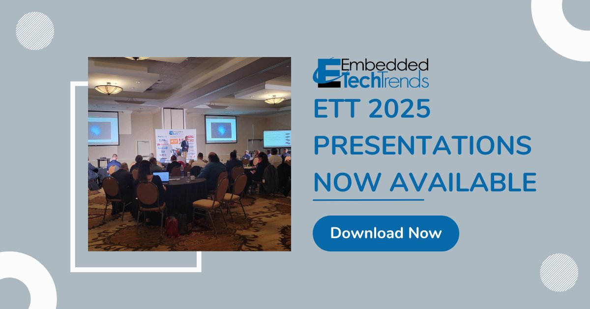 VITAStandards's tweet image. Presentation slide decks from Embedded Tech Trends 2025 are now available. Review presentations covering topics such as OpenVPX, Model-Based Engineering, Legacy Product Support, plus deep dives into VITA 100 and VITA 93.

embeddedtechtrends.com/2025-presentat…

#ETT2025 #EmbeddedTechTrends