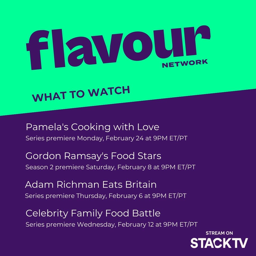February is looking delicious! Catch new episodes all month on Flavour Network ✨