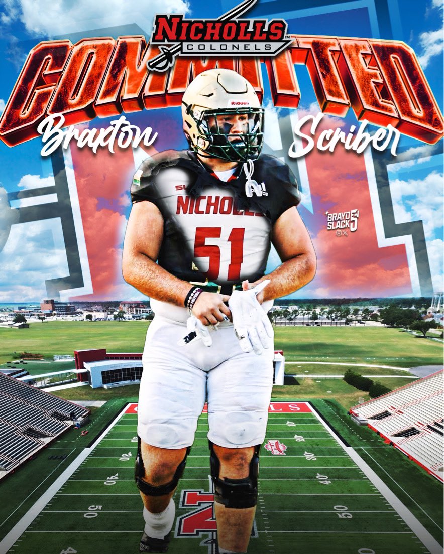 Braxton Scriber (@braxtonscriber) on Twitter photo Thank you to everyone who has stood by my side during this process thank you to all my coaches at Acadiana that have crafted me into the player and person I am today with that being said I am 100% committed GO COLONELS!!!🔴
@AHSWRECKINRAMS <a href="/iBeenSwole/">CD</a> <a href="/TommyRybacki/">Tommy Rybacki</a> <a href="/PjBurkhalter/">Pj Burkhalter</a> Thank you to everyone who has stood by my side during this process thank you to all my coaches at Acadiana that have crafted me into the player and person I am today with that being said I am 100% committed GO COLONELS!!!🔴
@AHSWRECKINRAMS <a href="/iBeenSwole/">CD</a> <a href="/TommyRybacki/">Tommy Rybacki</a> <a href="/PjBurkhalter/">Pj Burkhalter</a>