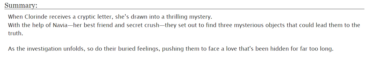 SkylarHazuki's tweet photo. UPDATE! CHAPTER 6  of my  #clorivia 's fanfiction<333  
(Clorinde x Navia)   
LAKELIGHT LILY     
-Mystery/Enigma      
-Best friends to lovers  
-Hidden Feelings      
-Reconciliation
LINK: https://t.co/yXMMCXQ0ZO https://t.co/2SPG3NRV4X