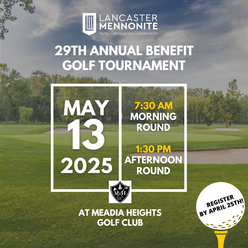 Mark your calendars! Join Lancaster Mennonite and friends for a fun morning or afternoon round of golf at Meadia Heights Golf Club on Tuesday, May 13th. 🏌️⛳ We hope to see you on the green! Learn more at lancastermennonite.org/events/golf-20…