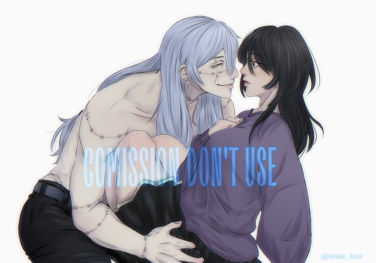 my first commission well
u cant even imagine how GLAD AND HAPPY i am that my work has become so appreciated that people are willing to pay money for it
im crying 

oc×canon
#jjk #mahito