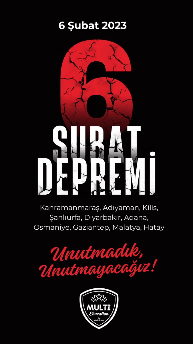 06 Şubat 2023 depreminin ikinci kaybettiğimiz 53 537 vatandaşımızı aynı acıyla bir kez daha anıyoruz. Benzer felaketlerin ülkemizde tekrar yaşanmamasını temenni ediyoruz. 

🖤Unutmadık… Unutmayacağız…

#6Şubat